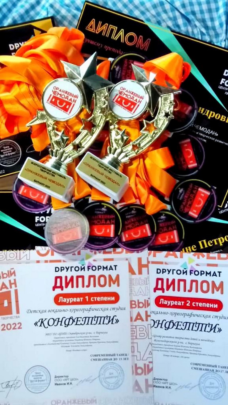 Оранжевый чемодан